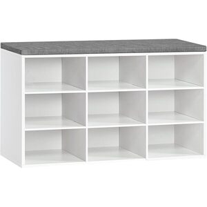 Botník Vasagle Endersen 80 cm bílý/šedý obraz