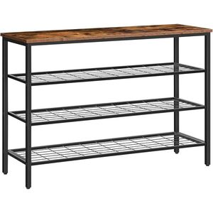 Botník Vasagle Serano 100 cm hnědý/černý obraz