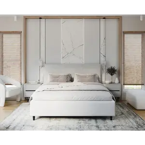 FDM Čalouněná postel Line Plus se zvedacím roštem Nano Velvet bílo-šedá, velikost 120x200 obraz