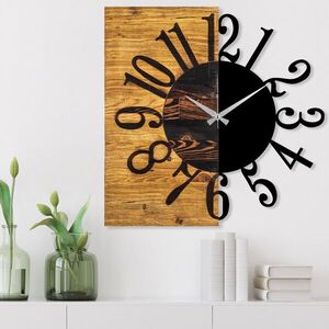 Wallity Dekorativní nástěnné hodiny WALLIE 58 cm černé/ořech obraz