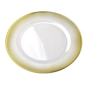 Mondex Dekorativní talíř BLANCHE CLEAR II. 30 cm zlatý obraz