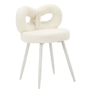 Mauro Ferretti Designová jídelní židle Ilary Mini bouclé bílá obraz