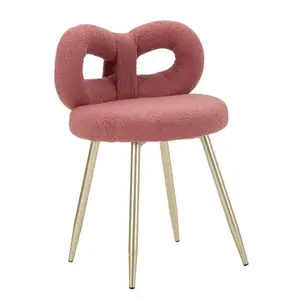 Mauro Ferretti Designová jídelní židle Ilary Mini bouclé růžová obraz