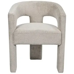 LivinHill Designové čalouněné jídelní křeslo Leith taupe obraz