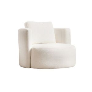Hanah Home Designové křeslo Asos bouclé krémové obraz
