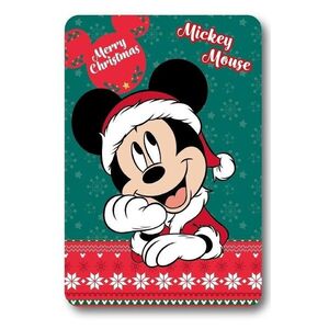 Faro Dětská fleecová deka Polar Christmas Mickey Mouse 100x140 cm zelená obraz