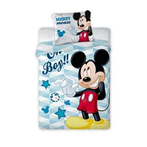Faro Dětské bavlněné povlečení Nook Mickey Mouse 100x135 cm + 40x60 cm modré obraz