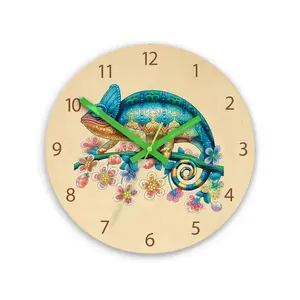 ModernClock Dětské nástěnné hodiny Ami Chameleon 30 cm vícebarevné obraz