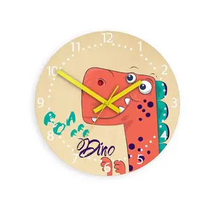 ModernClock Dětské nástěnné hodiny Ami Dinosaurus 30 cm vícebarevné obraz