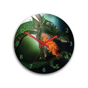 ModernClock Dětské nástěnné hodiny Ami Dragon 30 cm vícebarevné obraz