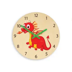 ModernClock Dětské nástěnné hodiny Ami Drak 30 cm vícebarevné obraz