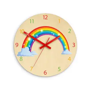 ModernClock Dětské nástěnné hodiny Ami Duha 30 cm vícebarevné obraz