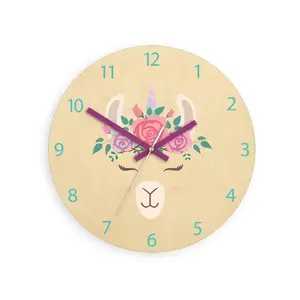 ModernClock Dětské nástěnné hodiny Ami Lama 30 cm vícebarevné obraz