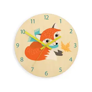 ModernClock Dětské nástěnné hodiny Ami Liška 30 cm vícebarevné obraz