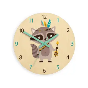 ModernClock Dětské nástěnné hodiny Ami Mýval 30 cm vícebarevné obraz