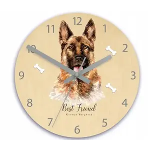 ModernClock Dětské nástěnné hodiny Ami Ovčák 30 cm vícebarevné obraz