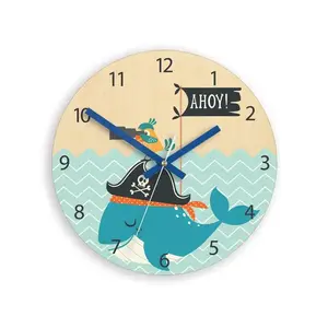 ModernClock Dětské nástěnné hodiny Ami Pirát 30 cm vícebarevné obraz