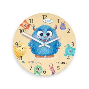 ModernClock Dětské nástěnné hodiny Ami Příšerky 30 cm vícebarevné obraz