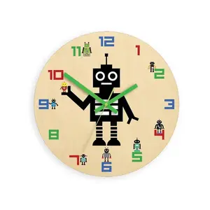 ModernClock Dětské nástěnné hodiny Ami Robot 30 cm vícebarevné obraz
