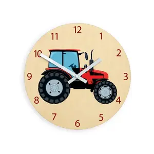 ModernClock Dětské nástěnné hodiny Ami Traktor 30 cm vícebarevné obraz