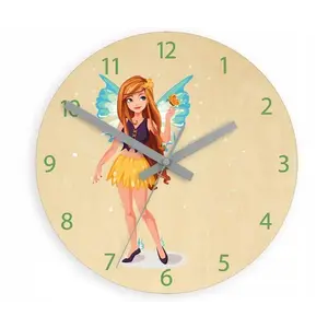 ModernClock Dětské nástěnné hodiny Ami Víla 30 cm vícebarevné obraz