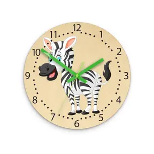 ModernClock Dětské nástěnné hodiny Ami Zebra 30 cm vícebarevné obraz