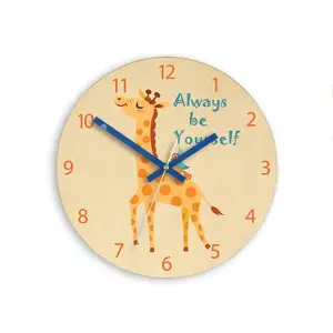 ModernClock Dětské nástěnné hodiny Ami Žirafa 30 cm vícebarevné obraz