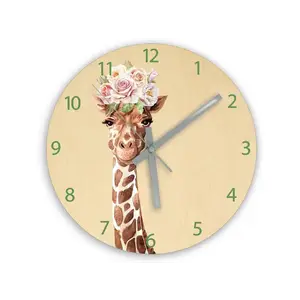 ModernClock Dětské nástěnné hodiny Ami Žirafa 30 cm vícebarevné II obraz