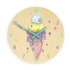 ModernClock Dětské nástěnné hodiny Ami Zmrzlina 30 cm vícebarevné obraz