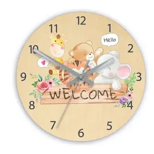 ModernClock Dětské nástěnné hodiny Ami Zvířátka 30 cm vícebarevné obraz