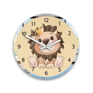 ModernClock Dětské nástěnné hodiny Mirro Lev 30 cm vícebarevné obraz