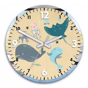 ModernClock Dětské nástěnné hodiny Mirro Oceán 30 cm vícebarevné obraz