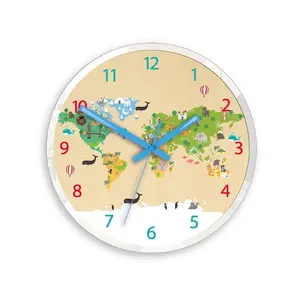 ModernClock Dětské nástěnné hodiny Mirro Svět 30 cm vícebarevné obraz