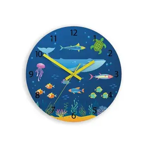 ModernClock Dětské nástěnné hodiny Podmořský svět 30 cm vícebarevné obraz