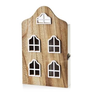 Mondex Dřevěná skříňka na klíče STACY 17, 5x5, 5x29, 5 cm hnědá obraz