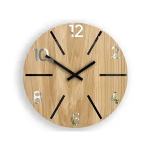ModernClock Dřevěné nástěnné hodiny Aksel 33 cm dub přírodní/černé obraz
