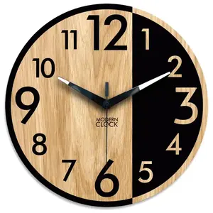 ModernClock Dřevěné nástěnné hodiny Alfred 33 cm dub přírodní/černé obraz