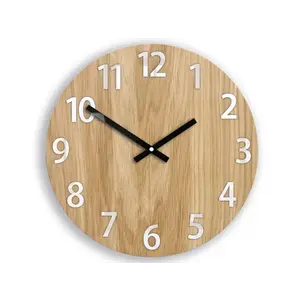 ModernClock Dřevěné nástěnné hodiny Amadeus 33 cm černé/bílé obraz
