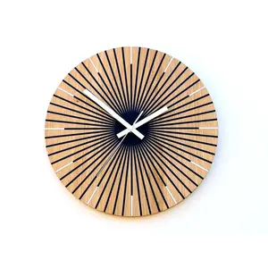 ModernClock Dřevěné nástěnné hodiny Arian 33 cm dub přírodní/černé obraz