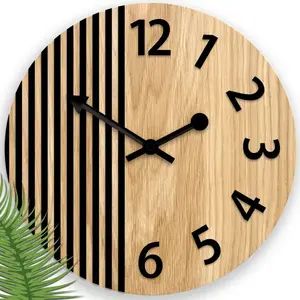 ModernClock Dřevěné nástěnné hodiny Londyn 33 cm hnědé/černé obraz