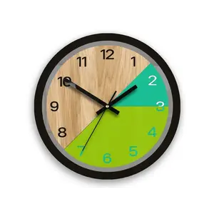 ModernClock Dřevěné nástěnné hodiny Paris 33 cm zelené/černé obraz