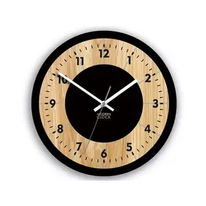 ModernClock Dřevěné nástěnné hodiny Tokio 33 cm dub přírodní/černé obraz