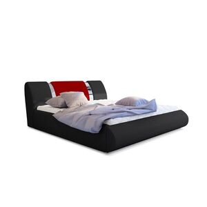 Eltap Dvoulůžková postel Flavio 140x200 eko kůže Soft 11 černá/Soft 10 červená obraz