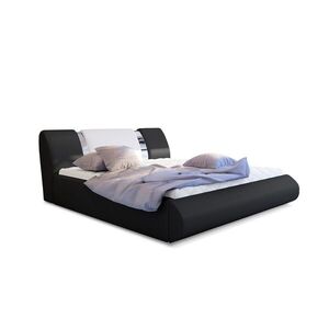 Eltap Dvoulůžková postel Flavio 140x200 eko kůže Soft 11 černá/Soft 17 bílá obraz