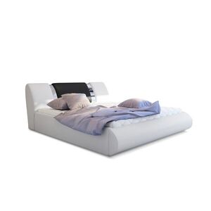 Eltap Dvoulůžková postel Flavio 140x200 eko kůže Soft 17 bílá/Soft 11 černá obraz