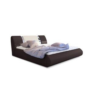 Eltap Dvoulůžková postel Flavio 140x200 eko kůže Soft 66 hnědá/Soft 33 béžová obraz