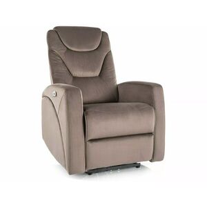 Signal Elektrické polohovací křeslo KRONOS Velvet cappuccino obraz