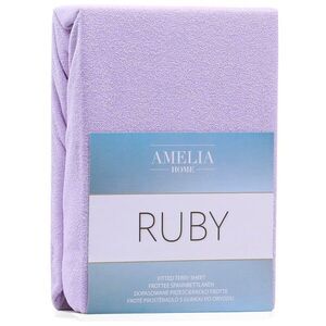 Restilo Froté prostěradlo s gumou AmeliaHome Ruby lila, velikost 100-120x200+30 obraz