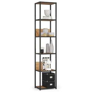 Ak furniture Industriální regál Lamon 40 cm černý/dub craft obraz