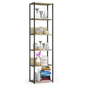 Ak furniture Industriální regál Lamon 50 cm černý/dub artisan obraz